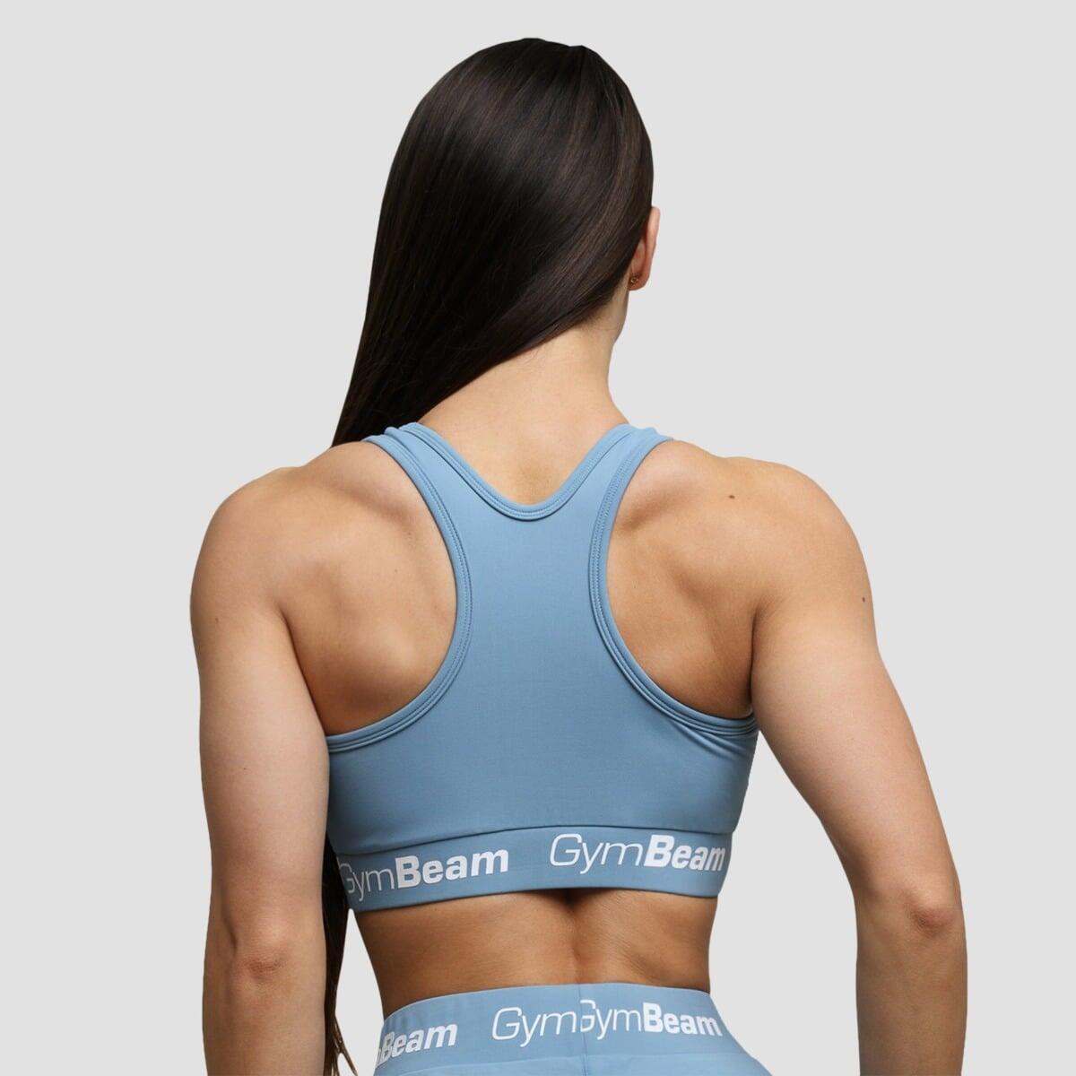 Reggiseno sportivo donna palestra senza imbottitura blu Simple 3/7