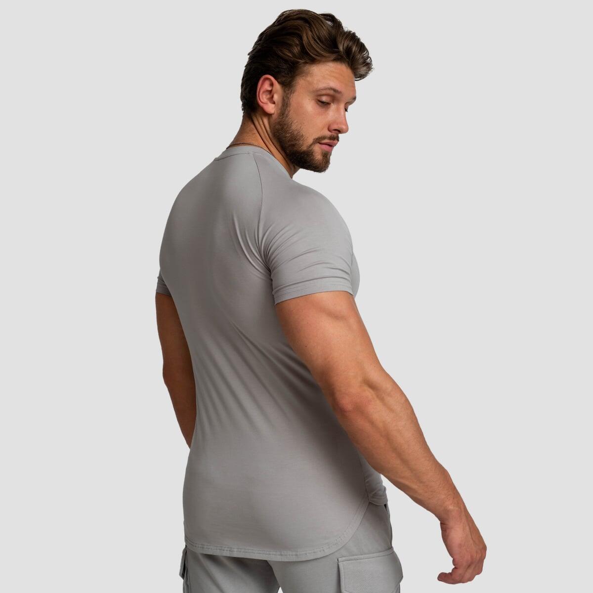 Tričko pánské fitness slim Fitted TRN šedé 3/7