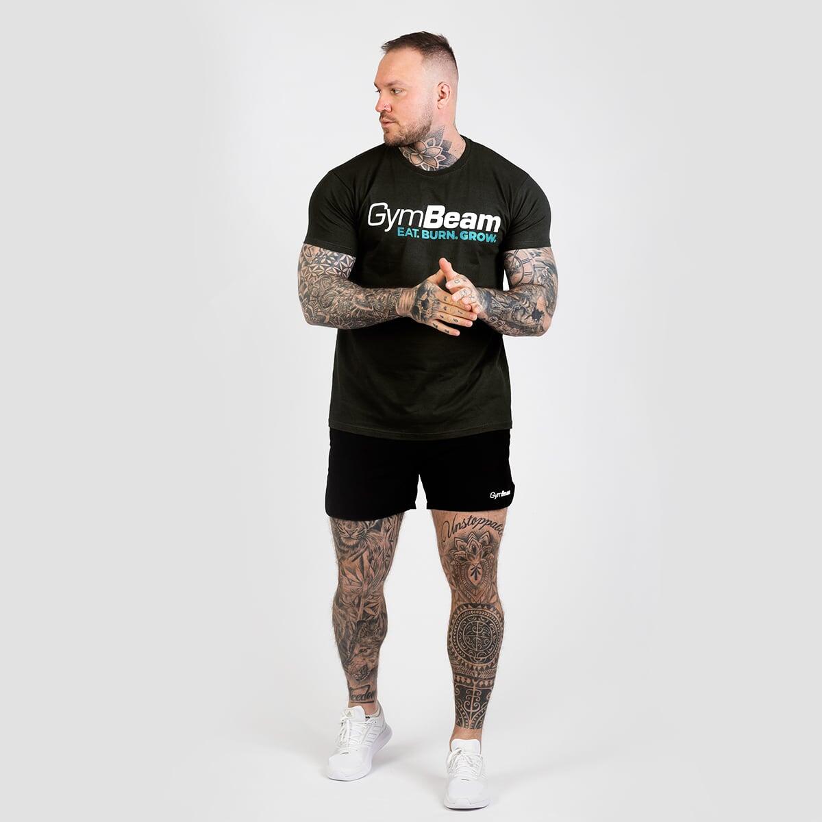 Tričko pánské fitness regular fit černé Grow 4/6