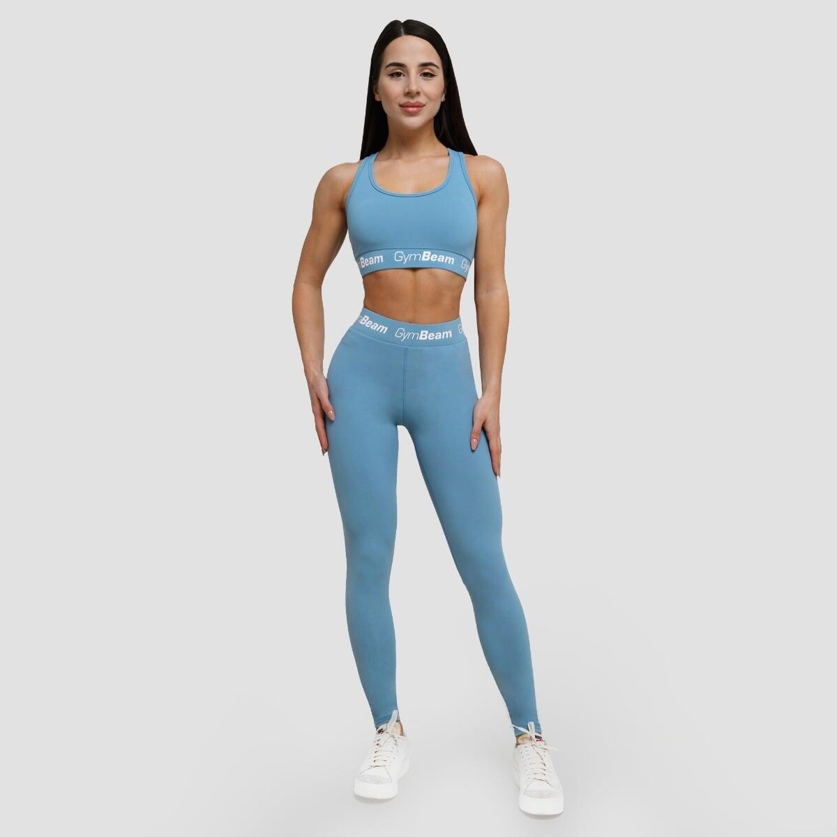 Reggiseno sportivo donna palestra senza imbottitura blu Simple 5/7