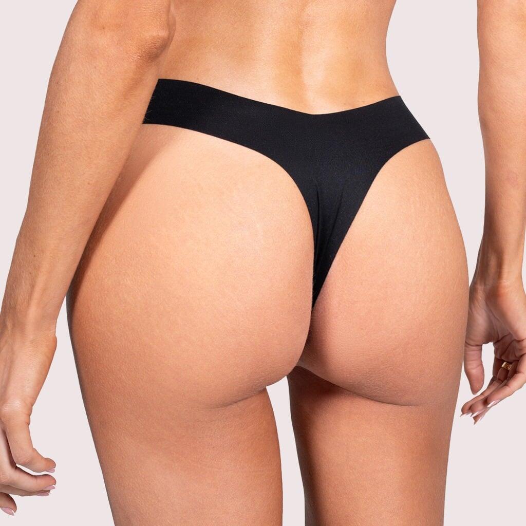 Figi damskie bezszwowe czarne Comfy 3/7