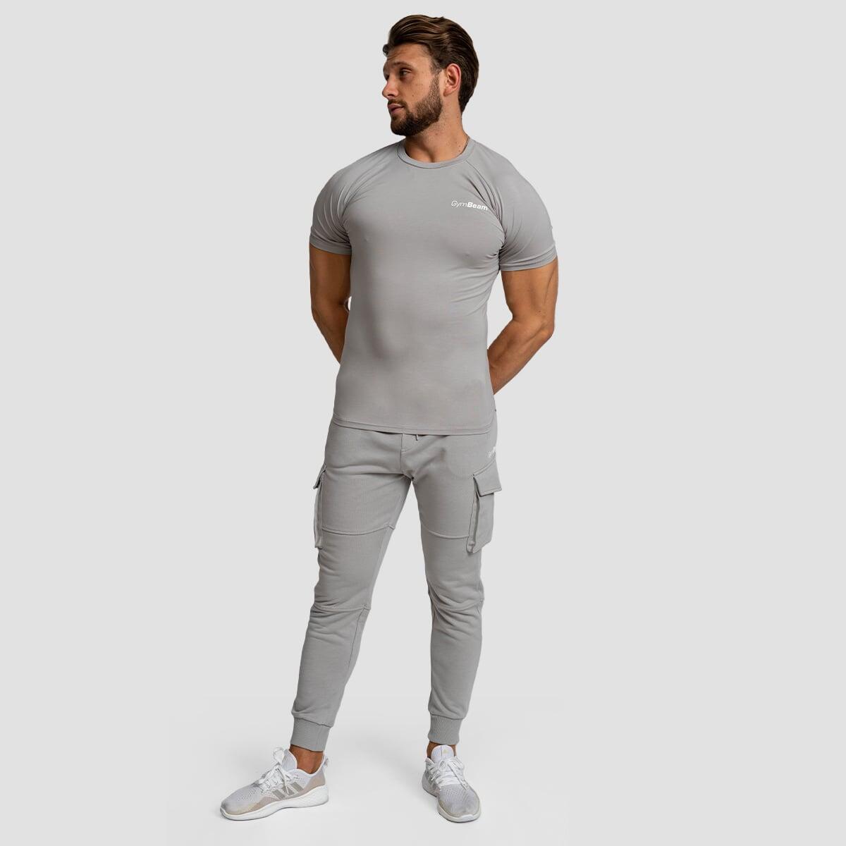 Tričko pánské fitness slim Fitted TRN šedé 5/7