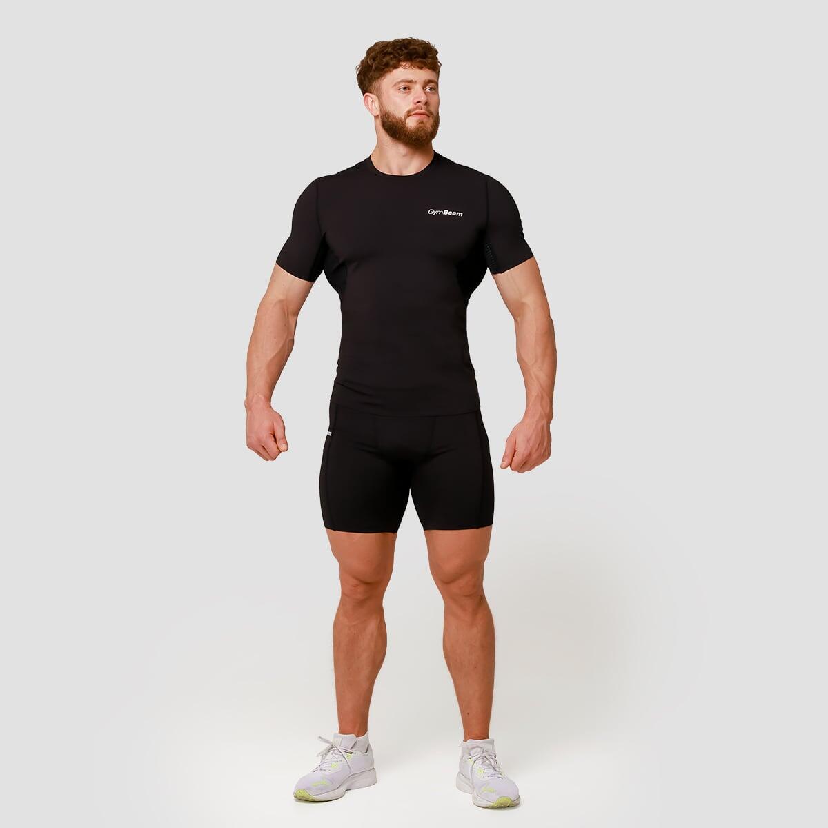 T-shirt uomo palestra slim nera 5/7