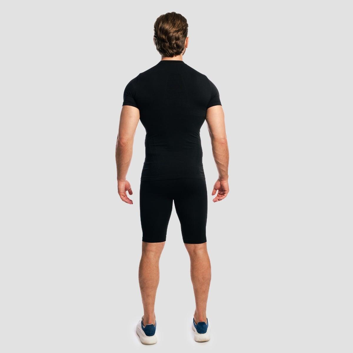 Koszulka męska fitness bezszwowa slim czarna Fuse 4/6