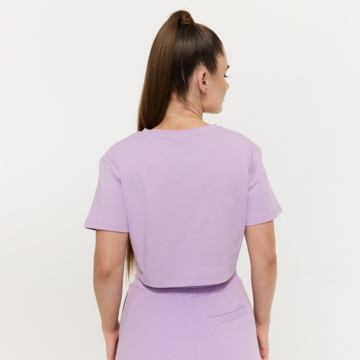 Crop top donna palestra cropped viola Limitless 5/7