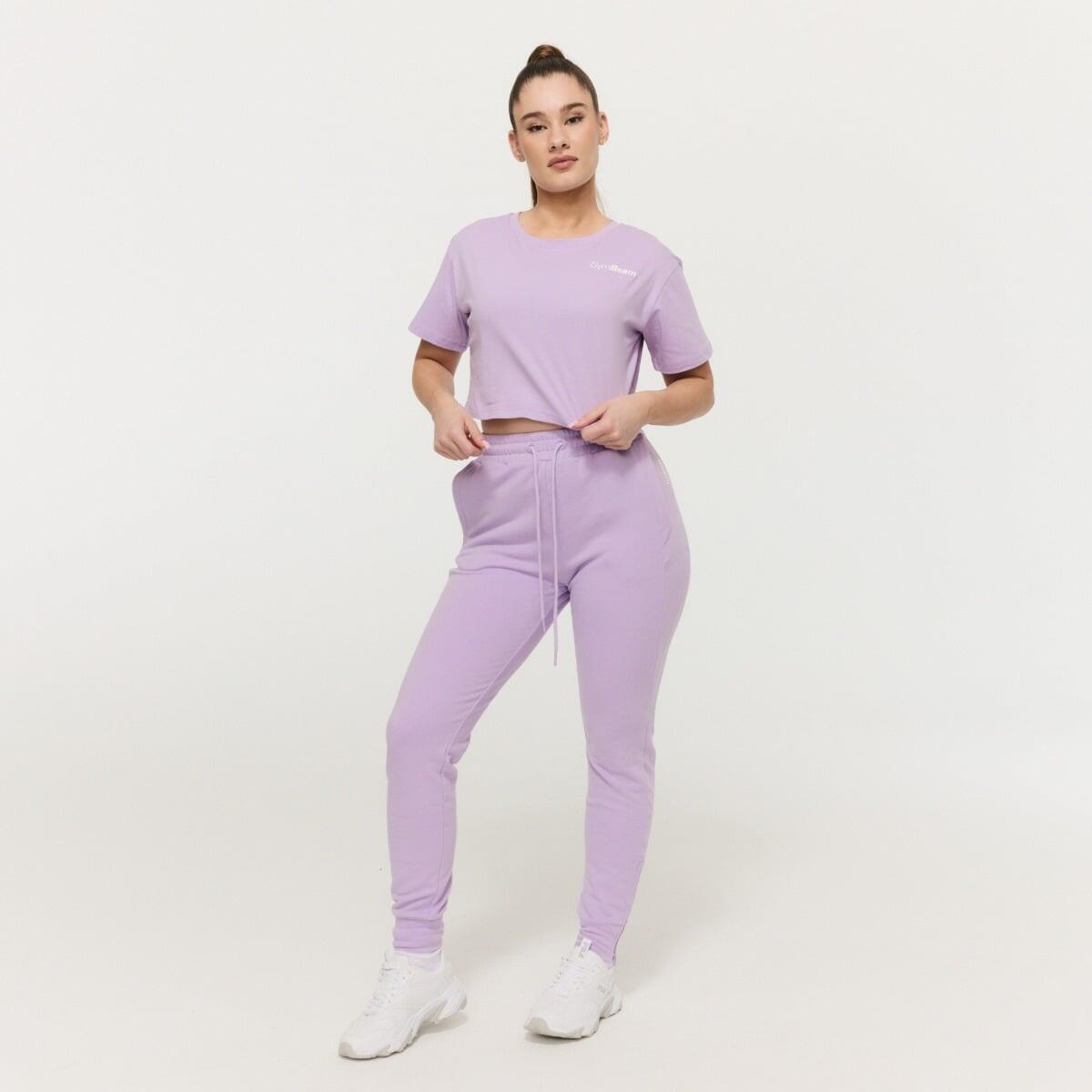 Crop top donna palestra cropped viola Limitless 6/7