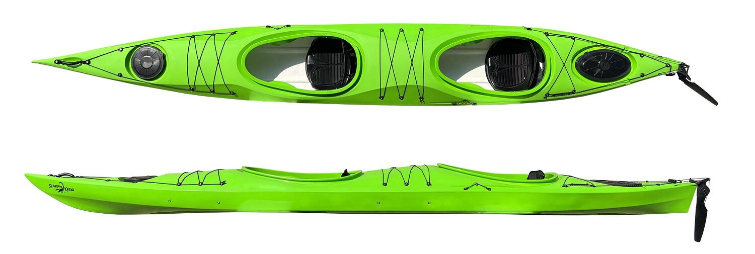 Kajak dwuosobowy wyprawowy do pływania Scorpio kayak Cruiser Twin + ster