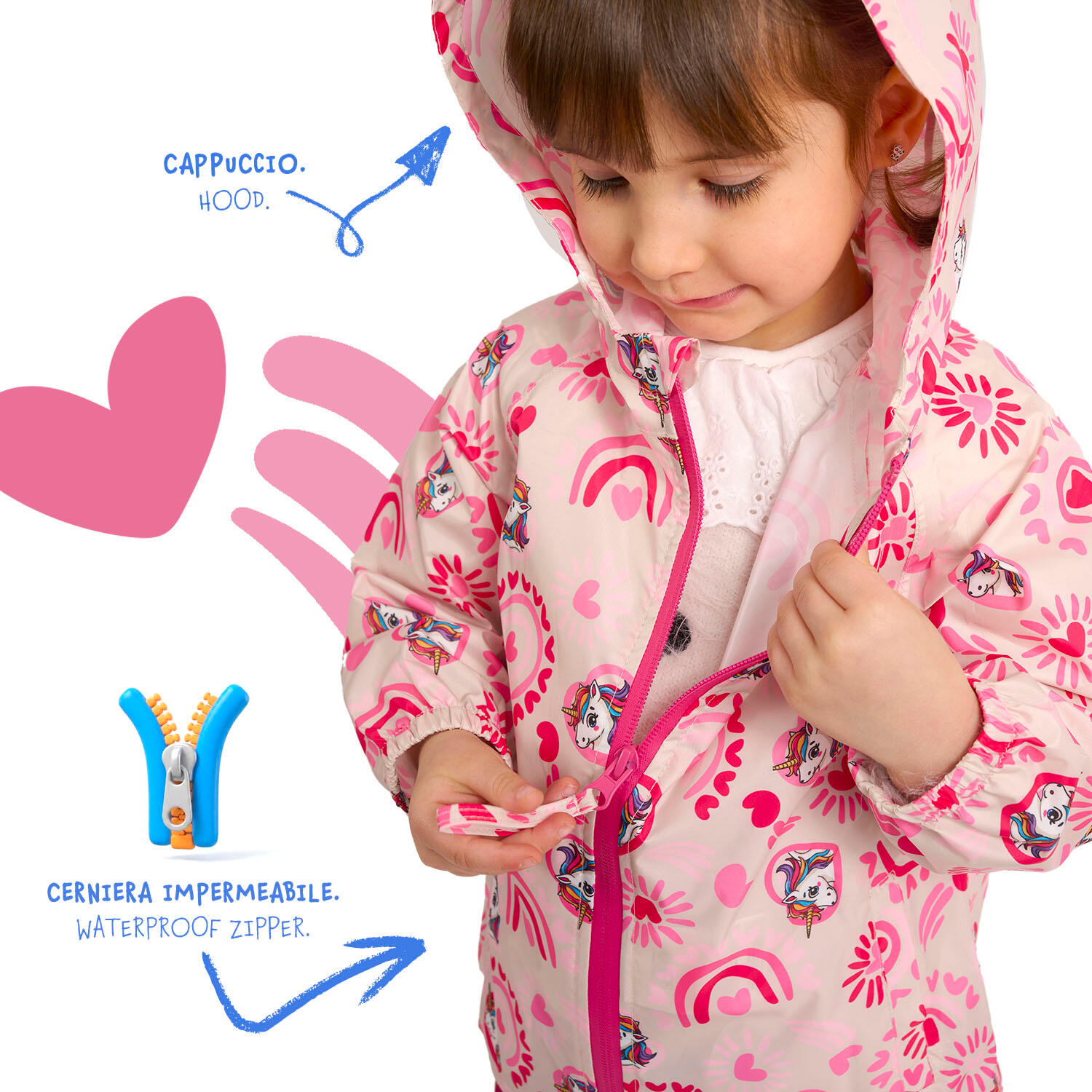 Set Pioggia Impermeabile Bambina 5/7