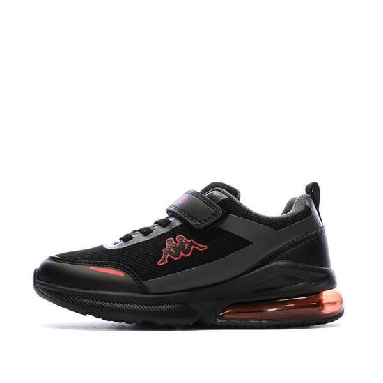 Kappa Pylos123 Jungen Sneaker Schwarz/Rot mit Logo