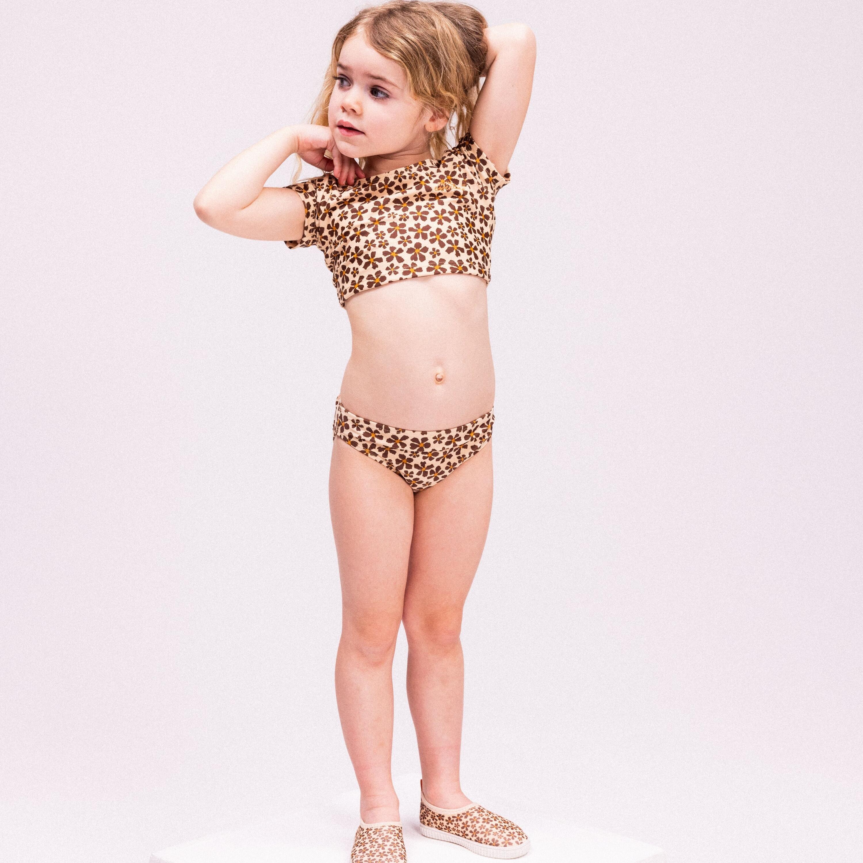 Swim Essentials Bikini arancione con fiore selvatico 110/116 7/7