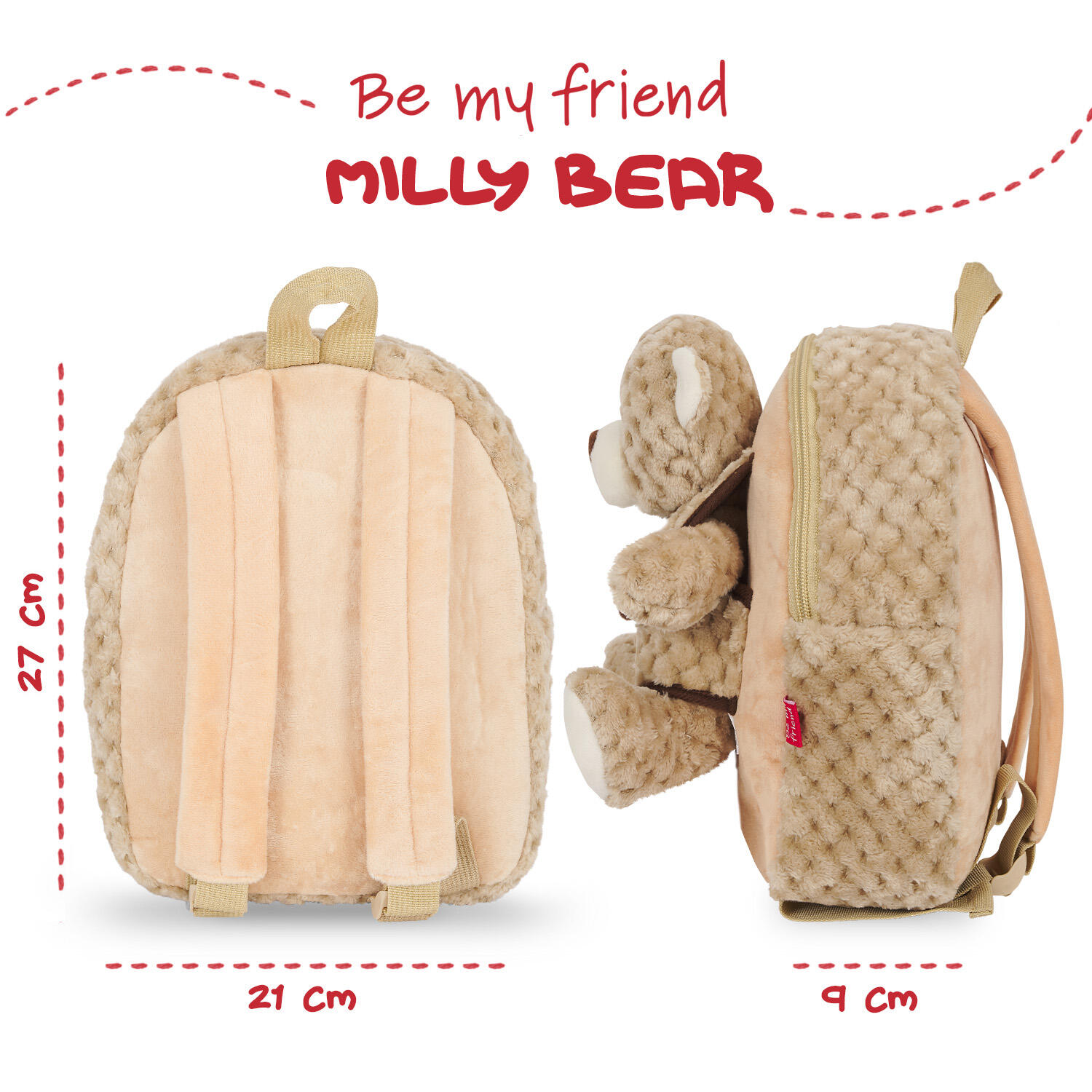 Rucksack mit Plüsch Kind Educa Borras Milly Bear 3/7