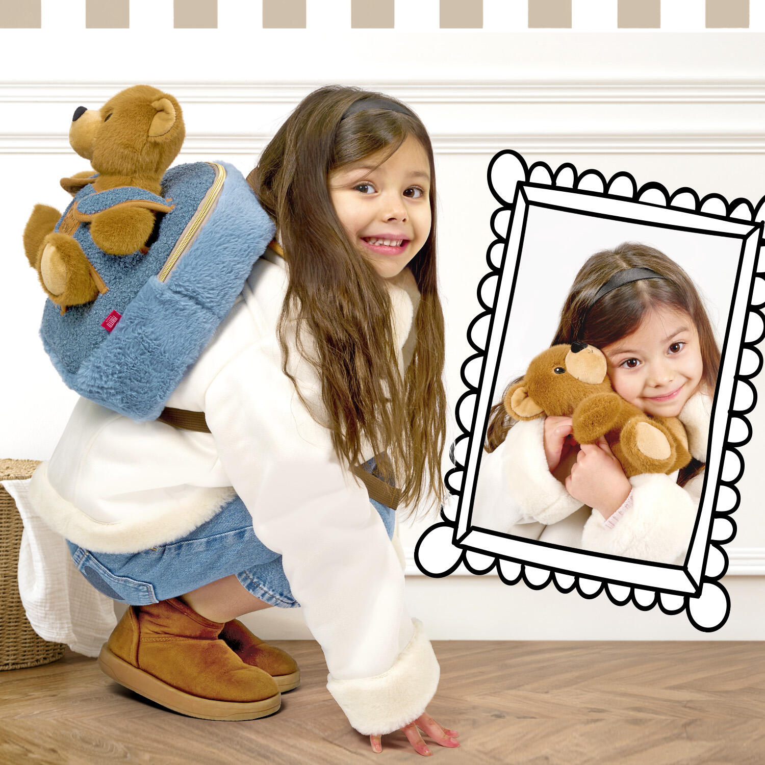 Zaino Morbido con Peluche Orsetto Marrone 6/7