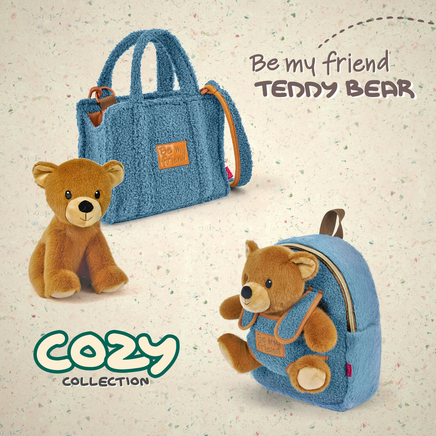 Zaino Morbido con Peluche Orsetto Marrone 5/7