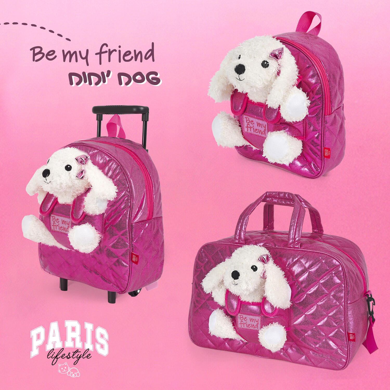 Zainetto con Peluche Barboncino 5/7