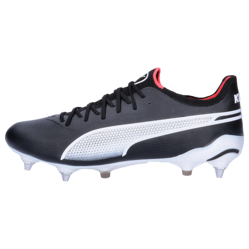 Ghete de fotbal KING ULTIMATE MxSG PUMA Black White Fire Orchid Red