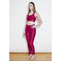 Legging yoga cerise recyclé taille haute gainant