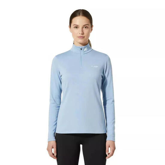 T-shirt femme 100% laine de mérinos manches longues - Bjork 210 Zip