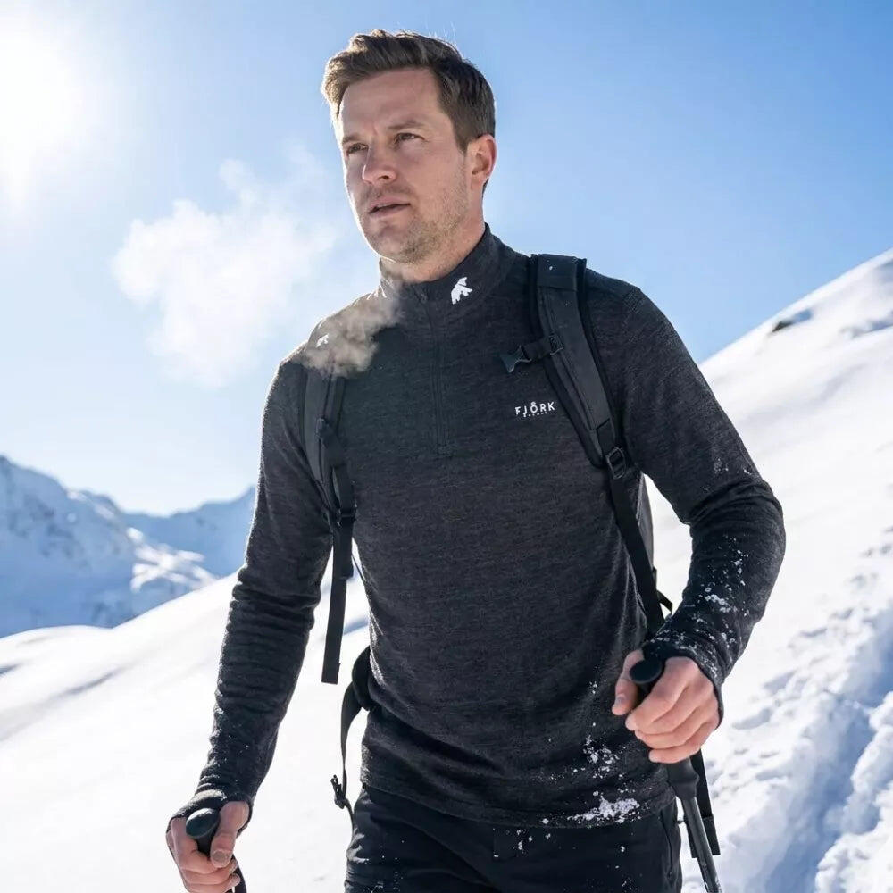 Finn Zip 210 da uomo - Strato base tecnico in lana merino 3/7
