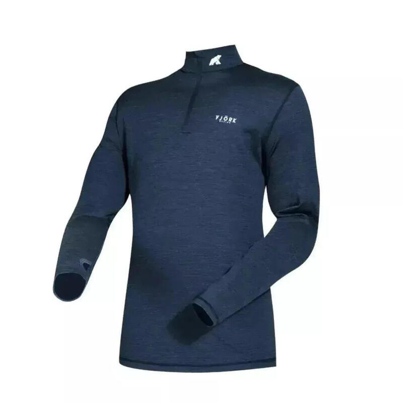 Tricou cu mâneci lungi 100% lana merinos pentru barbati - Finn 210 Zip