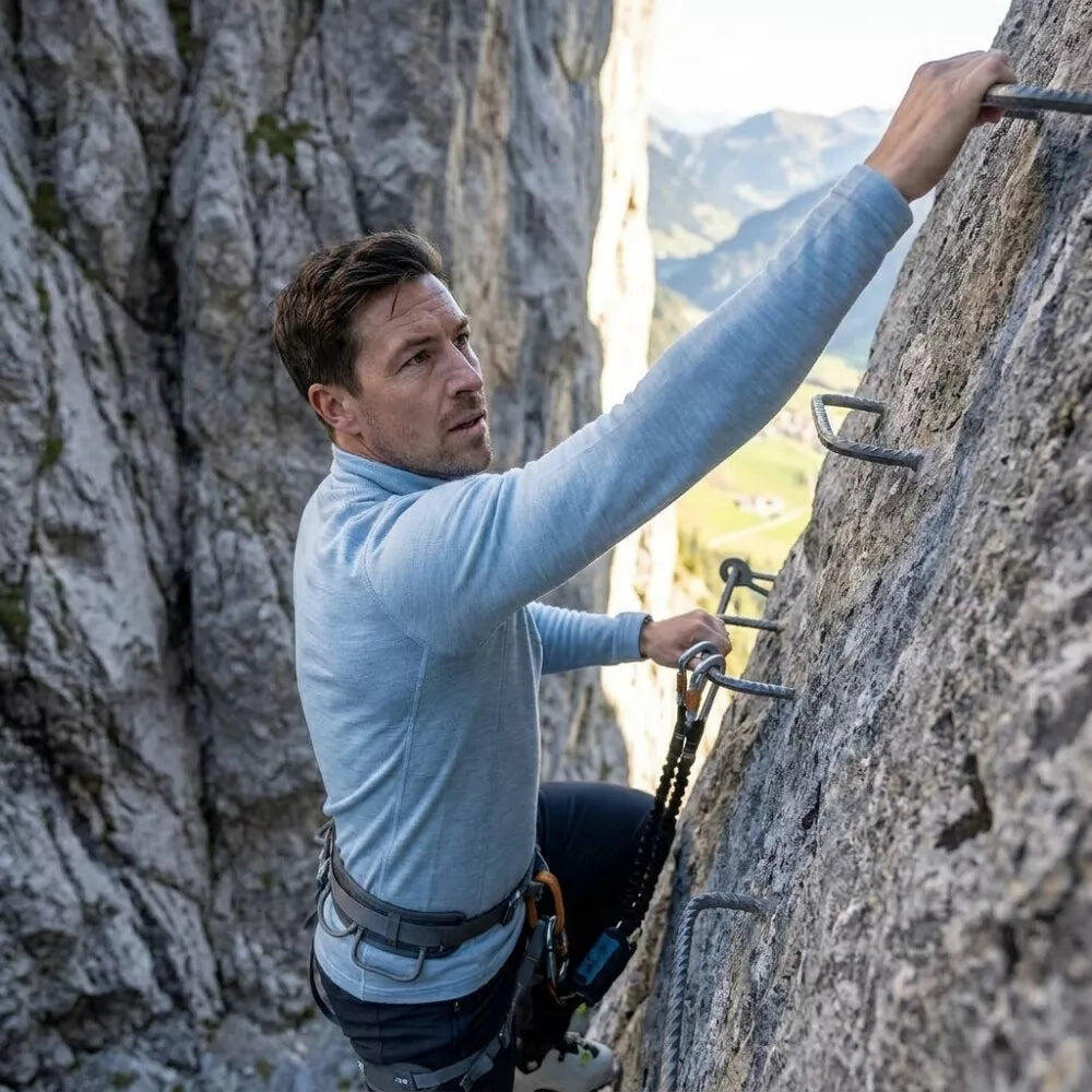 Finn Zip 210 da uomo - Strato base tecnico in lana merino 6/7