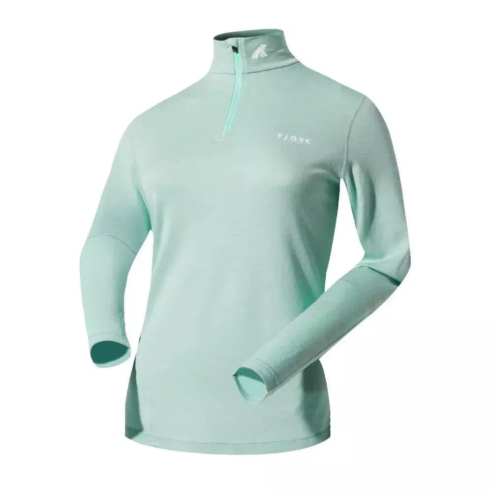 Women's 100% merino wool long-sleeved T-shirt - Bjork 210 Zip 2/7