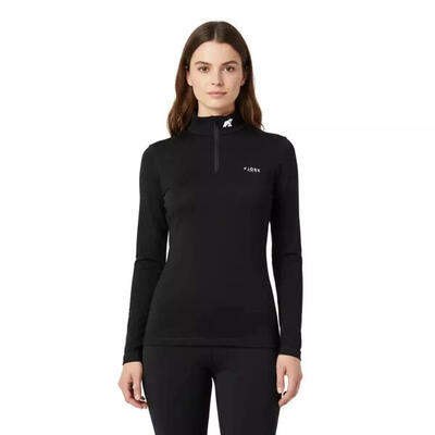 Dames t-shirt 100% merinowol lange mouwen - bjork 210 zip