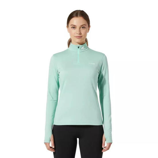T-shirt femme 100% laine de mérinos manches longues - Bjork 210 Zip