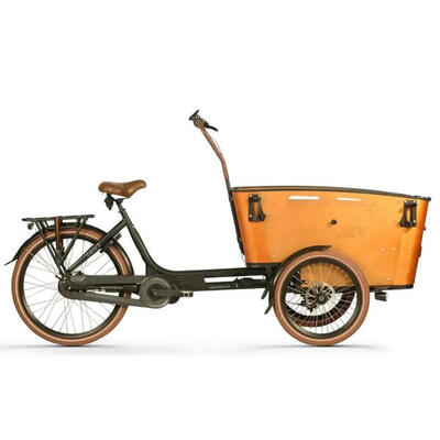 Elektrische bakfiets vogue carry 3 – driewieler, 80 nm, tot 80 km – bruin