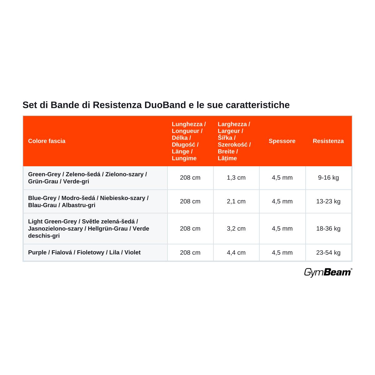 Bande fitness in lattice 9-54 kg DuoBand 5/5