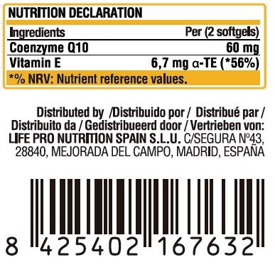 Q10 - 60 Softgels LifePRO 3/5
