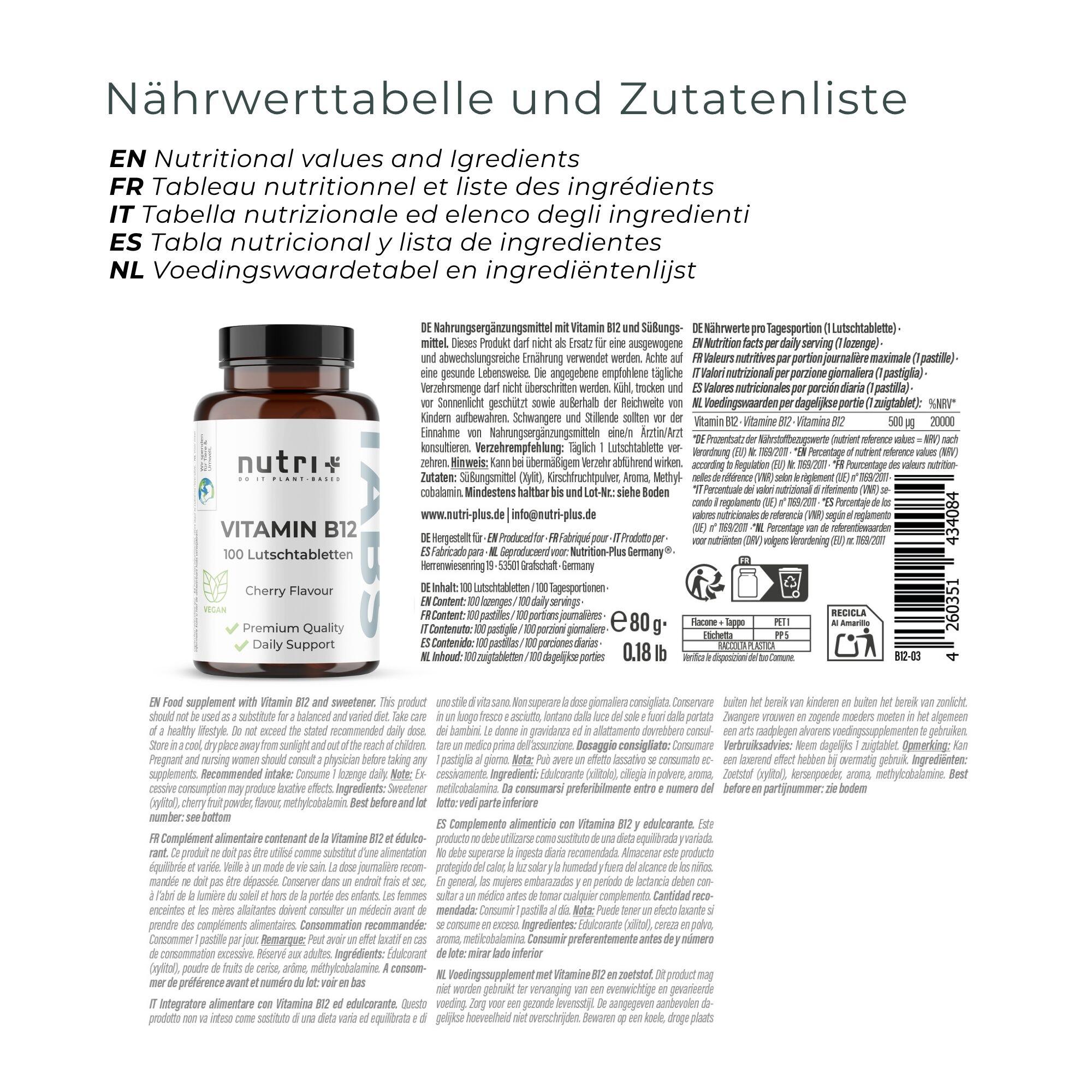 Vitamina B12 100 compresse da succhiare 2/6
