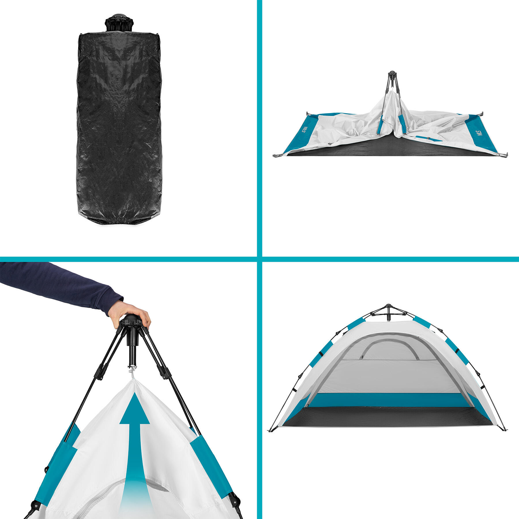 Strandtent met automatisch opzetmechanisme  NILS NC4802 4/7