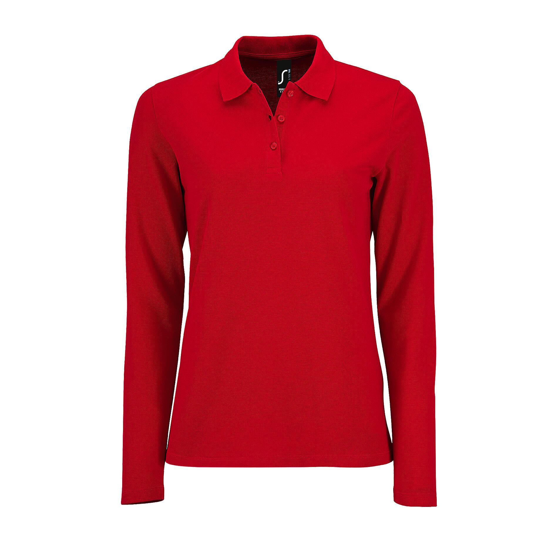 SOL'S Womens/Ladies Perfect Long Sleeve Pique Polo Shirt (Red)