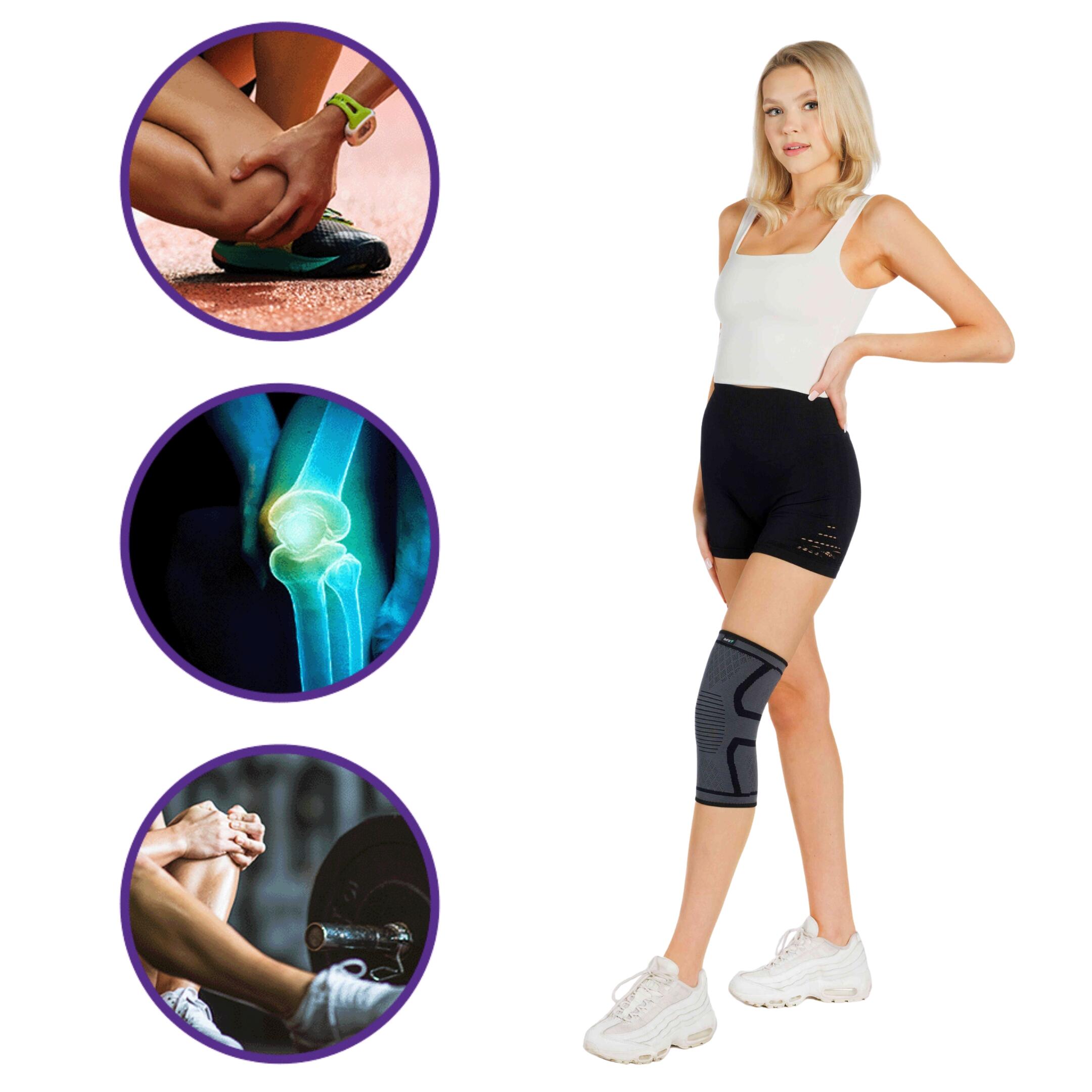 Unisex Uniwersalna Opaska Kolana Elastyczna DrFit 4/7