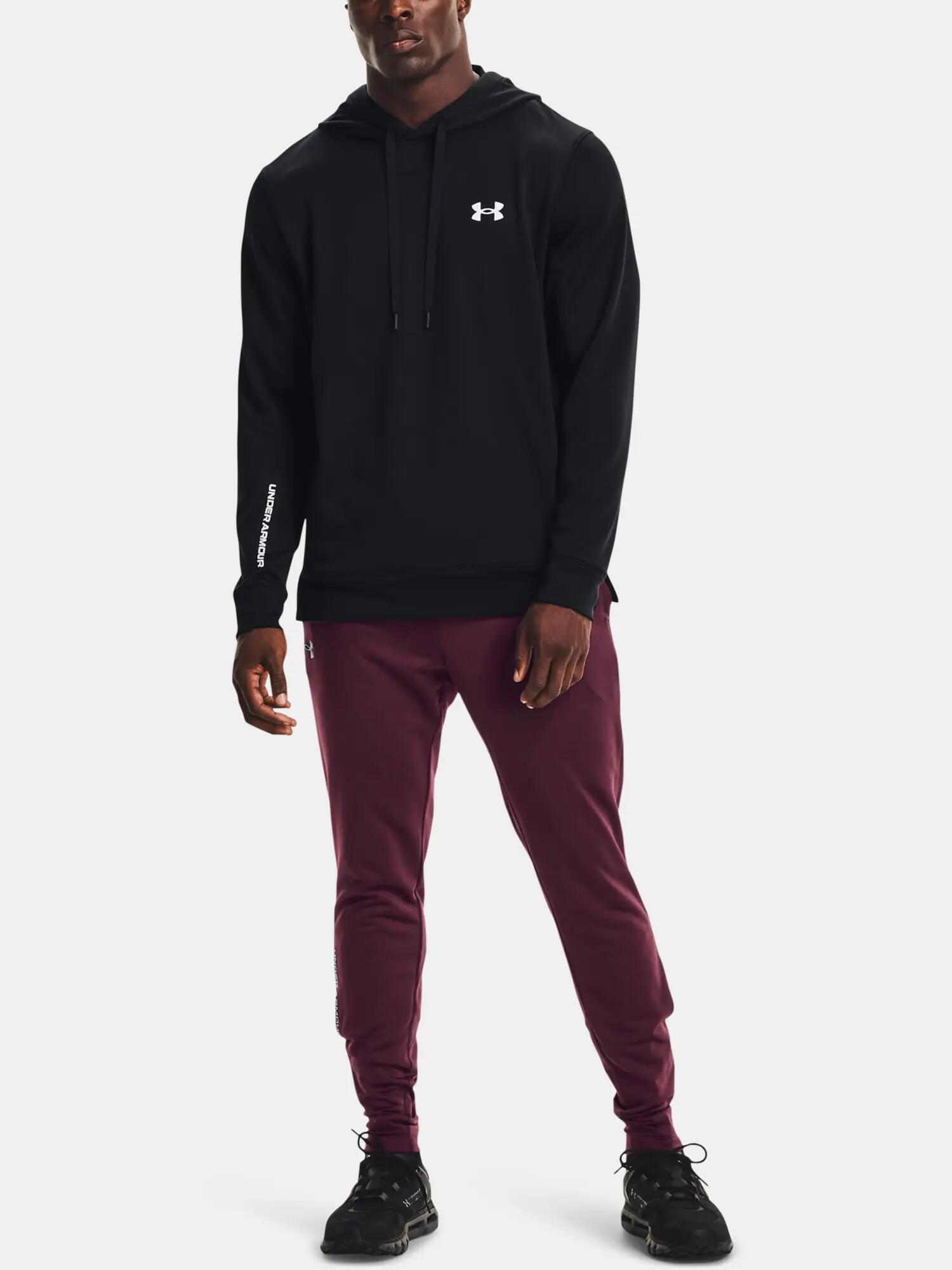 Ua Armour Terry Hoodie férfi kapucnis pulóver - fekete 6/6