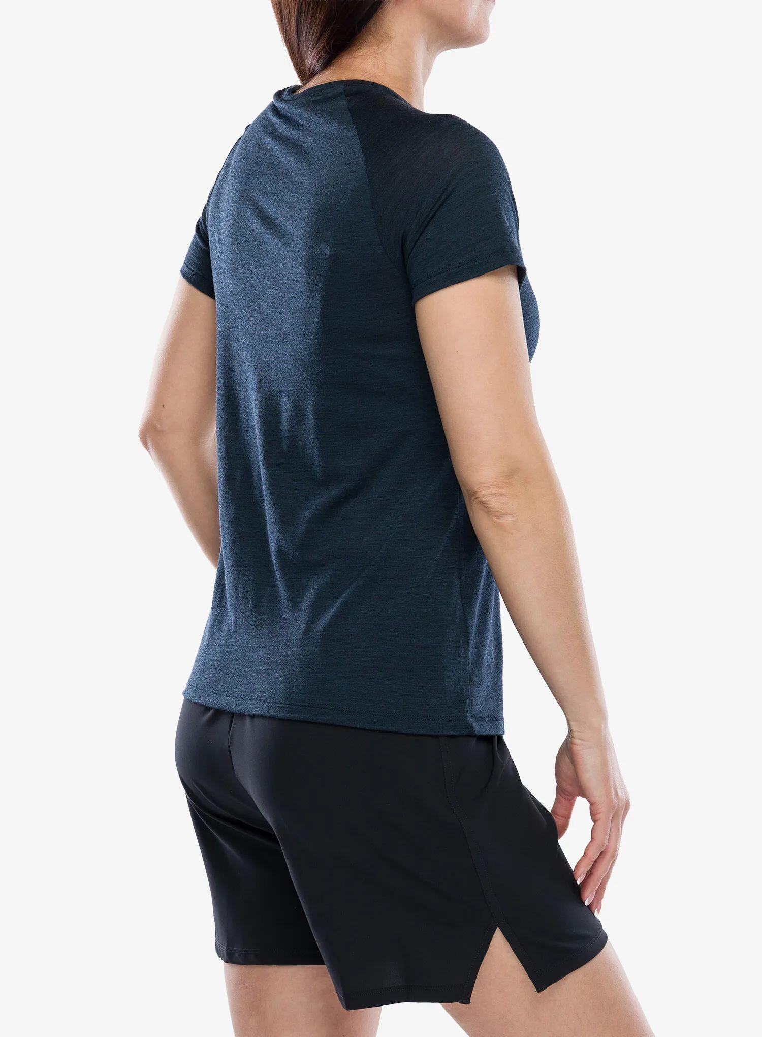 Koszulka merino damska Odlo Merino Tencel Hyper Map Crew Neck S/S 6/7