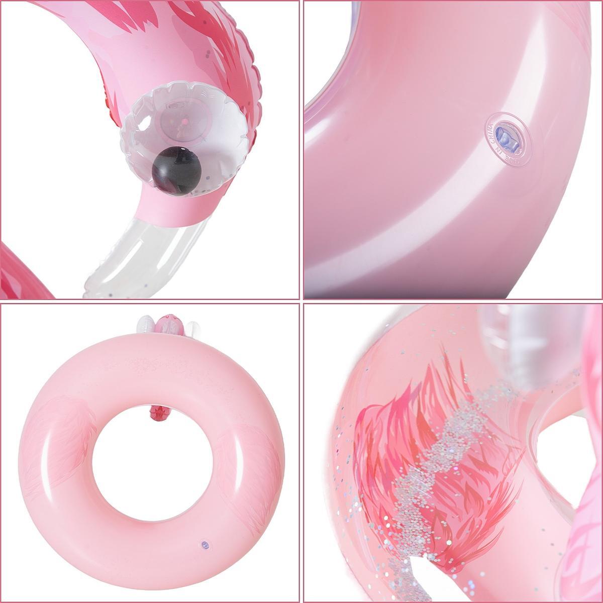 Bouée Jilong flamant rose à paillettes 4/5