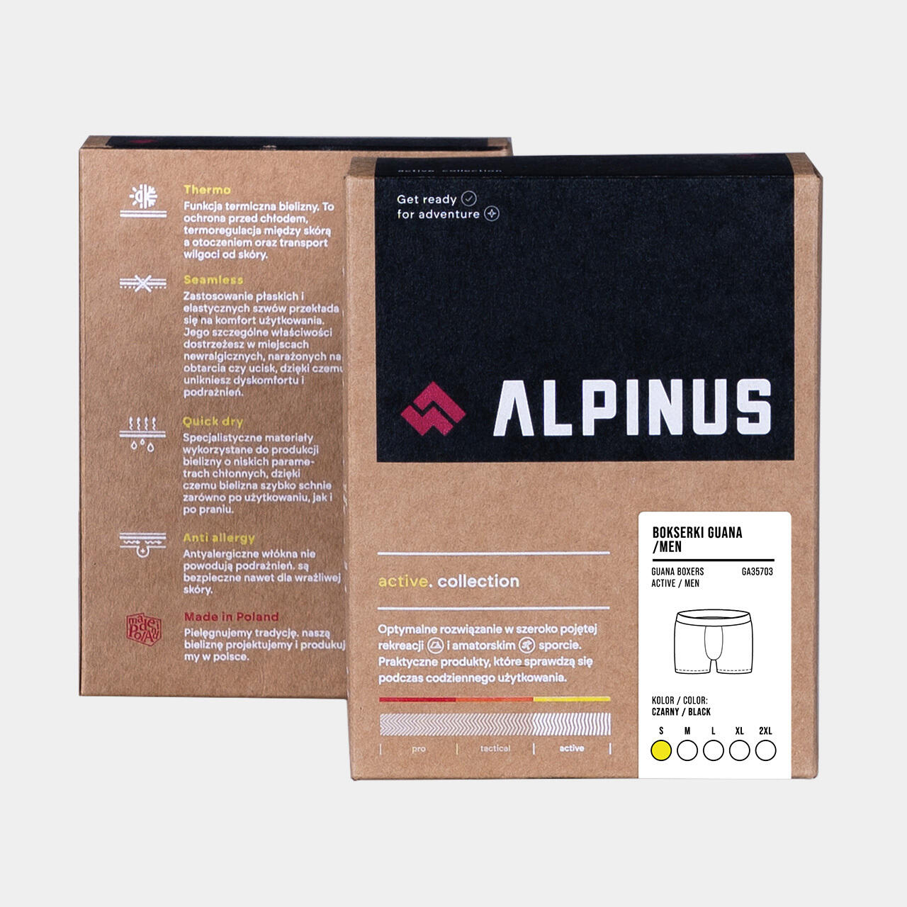 Bokserki bawełniane męskie Alpinus Guana 3/3