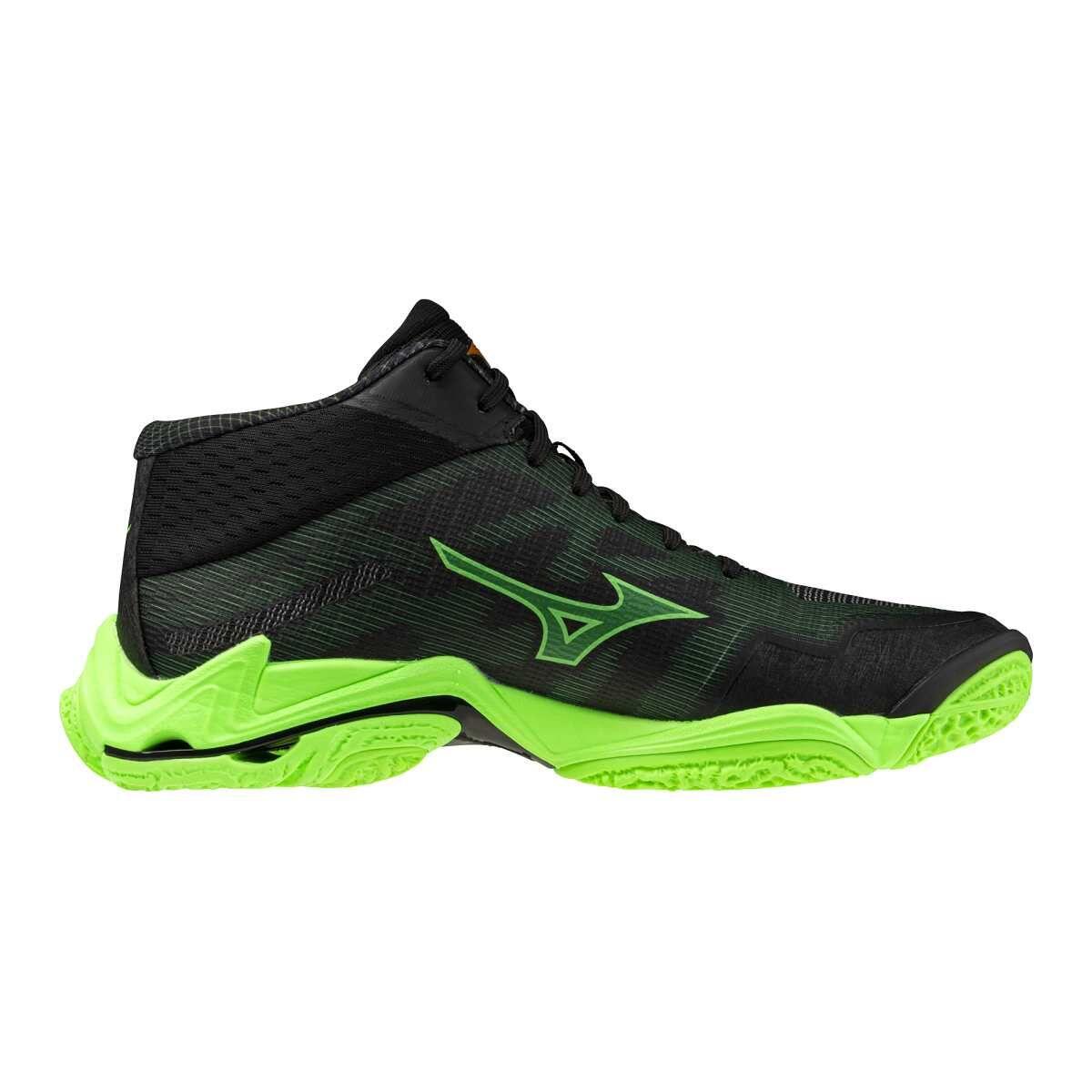 Mizuno Wave Lightning Elite Mid Volleyballschuhe Schwarz/Grün 3/5