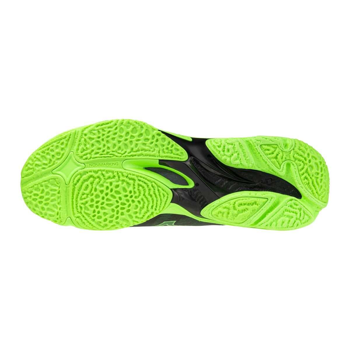 Mizuno Wave Lightning Elite Mid Volleyballschuhe Schwarz/Grün 2/5