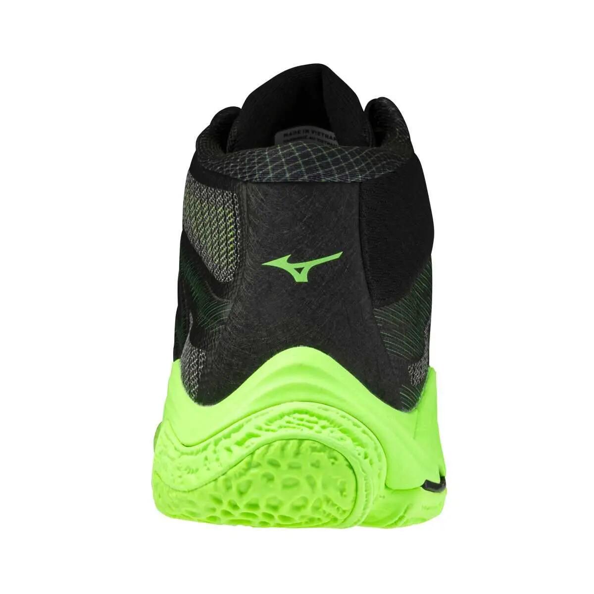 Sapatos de voleibol Mizuno Wave Lightning Elite Mid Preto/Verde 5/6