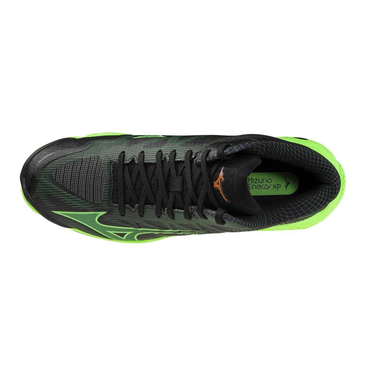 Mizuno Wave Lightning Elite Mid Volleyballschuhe Schwarz/Grün 4/5