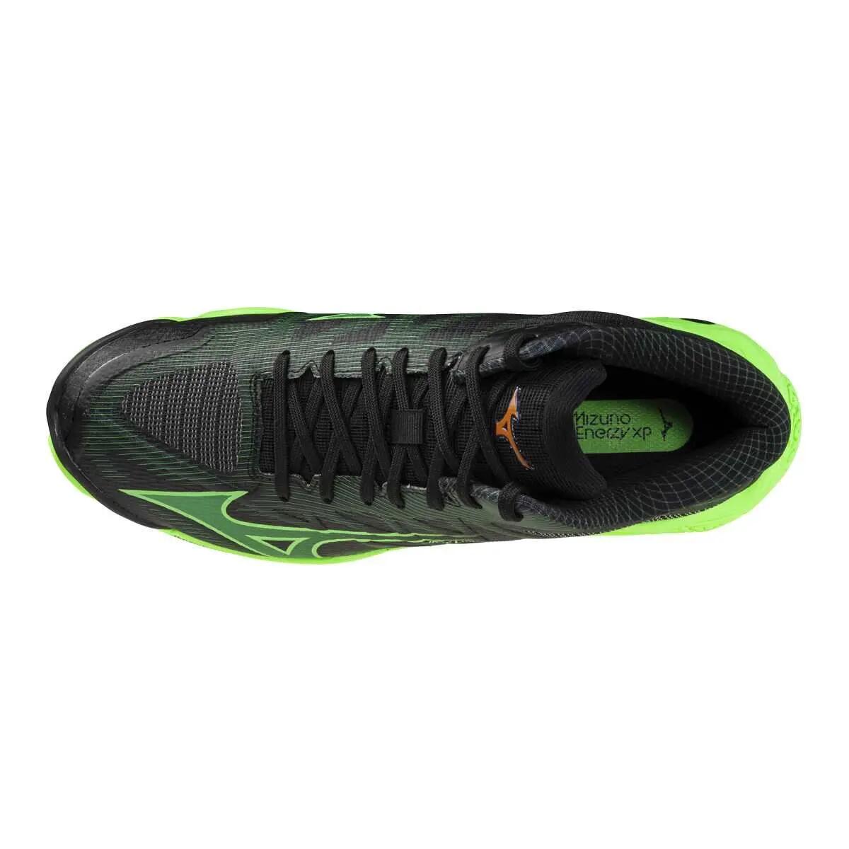 Sapatos de voleibol Mizuno Wave Lightning Elite Mid Preto/Verde 4/6