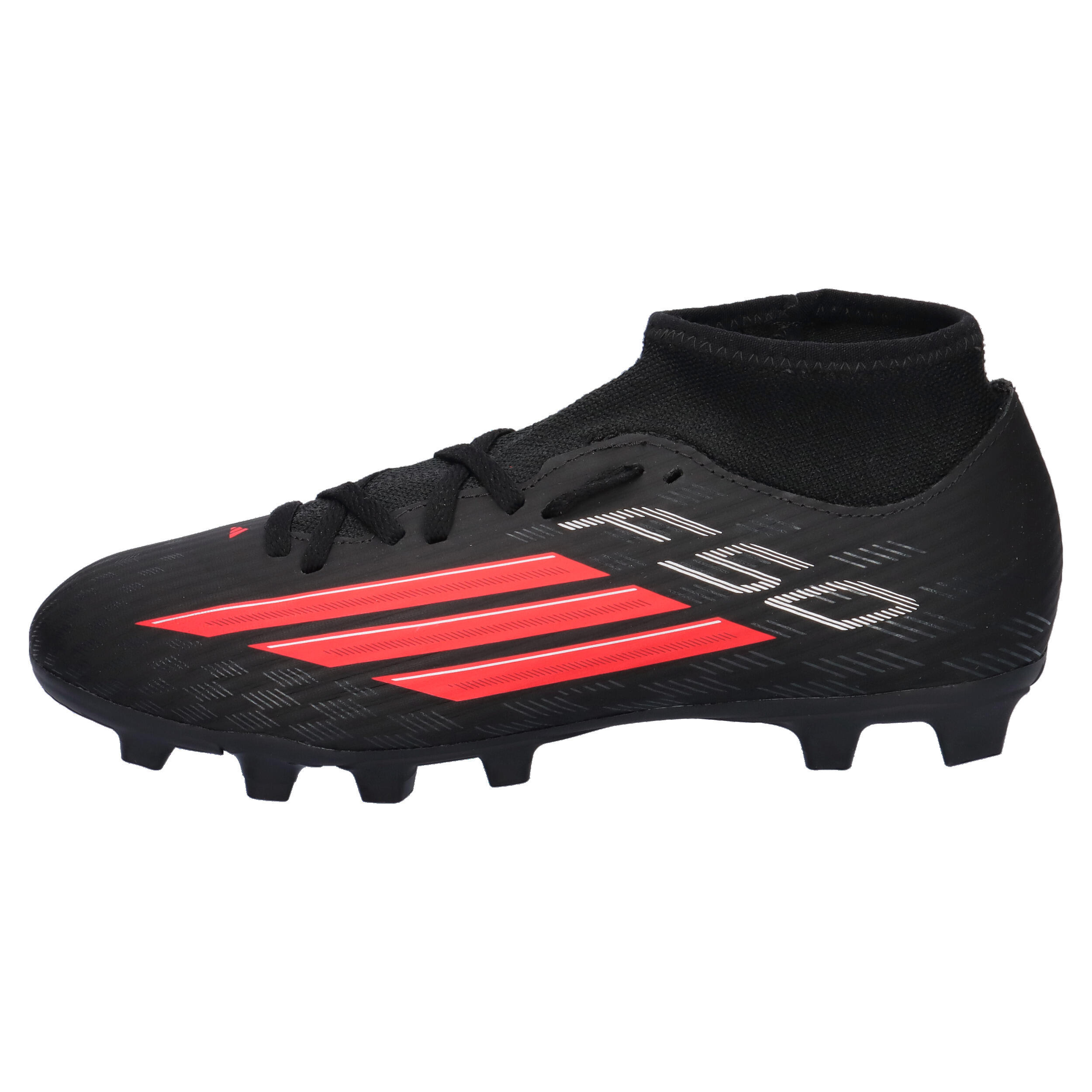 Calzado - Fútbol - Junior - Nocken, Mid - F50 Club - Negro/Rojo 10/15