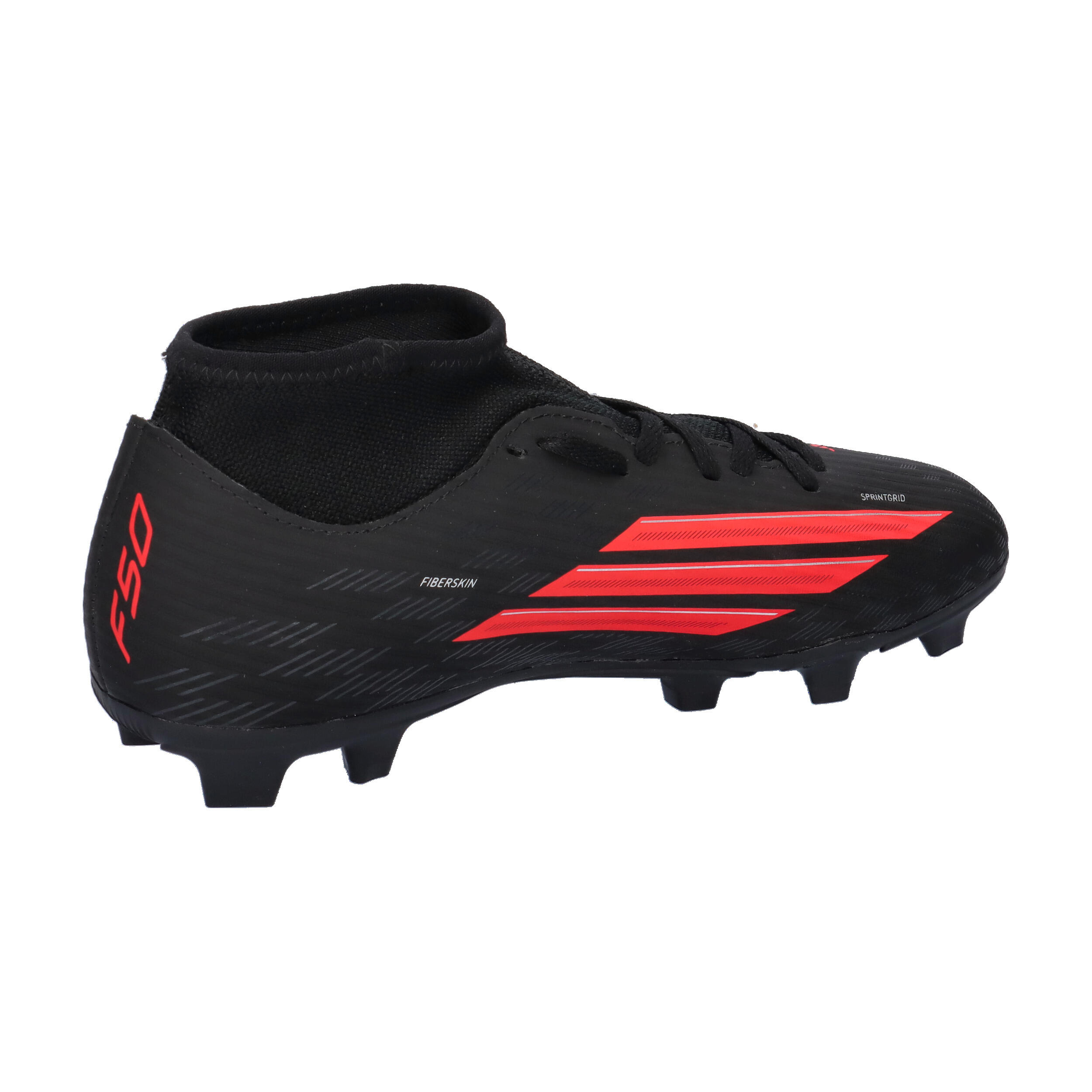 Calzado - Fútbol - Junior - Nocken, Mid - F50 Club - Negro/Rojo 15/15