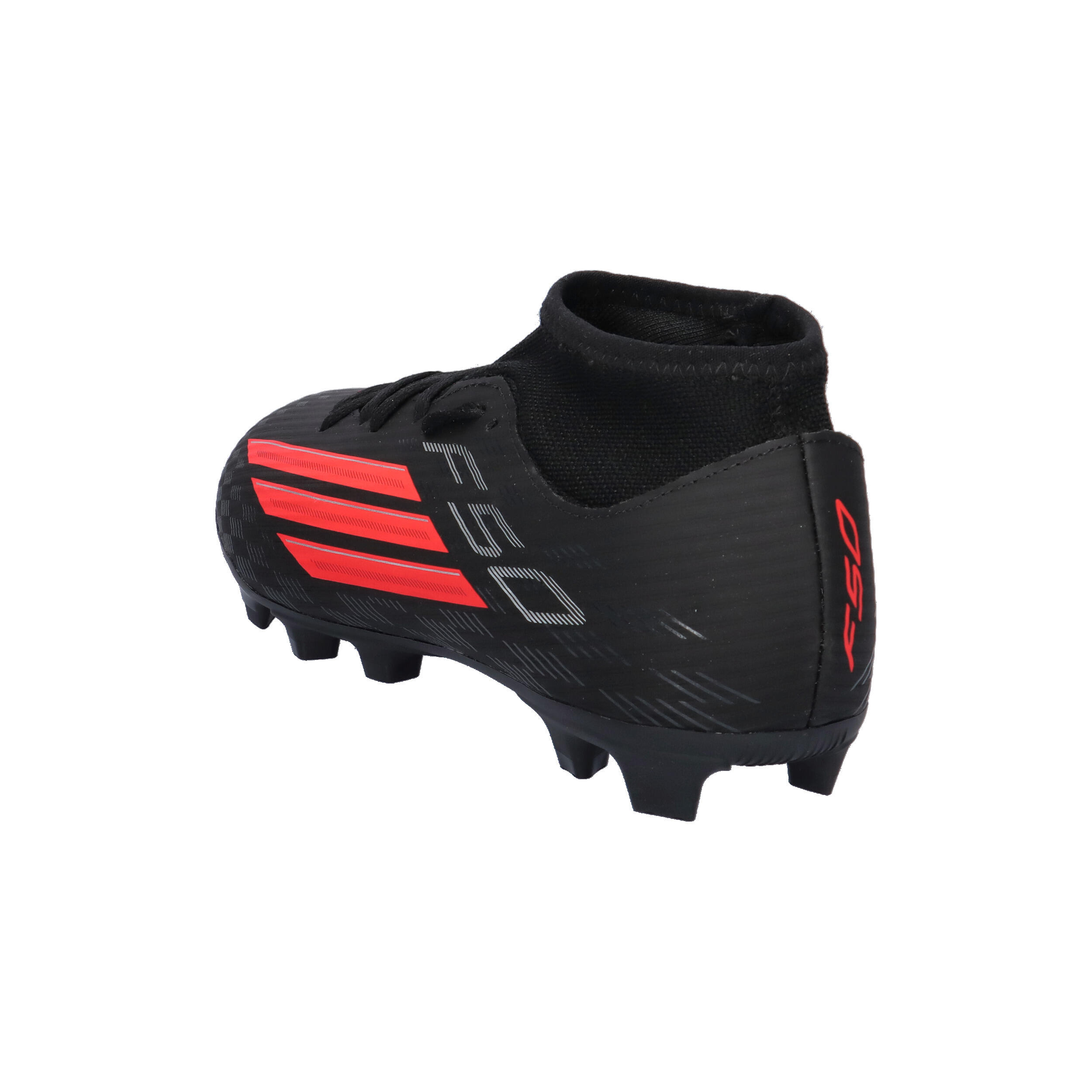 Calzado - Fútbol - Junior - Nocken, Mid - F50 Club - Negro/Rojo 12/15