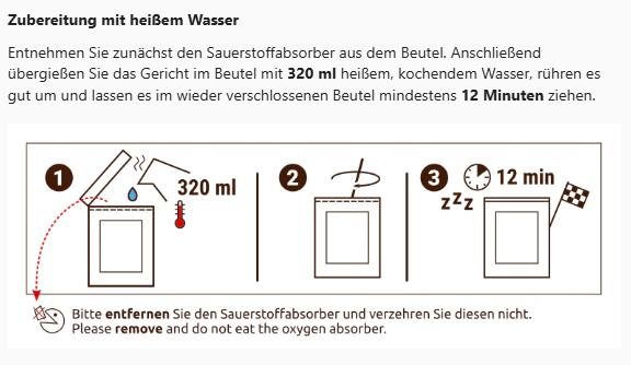 CONVAR™ Feldküche Nudeltopf Jägerart mit Rindfleisch und Pilzen (1 Portion) (150 4/4