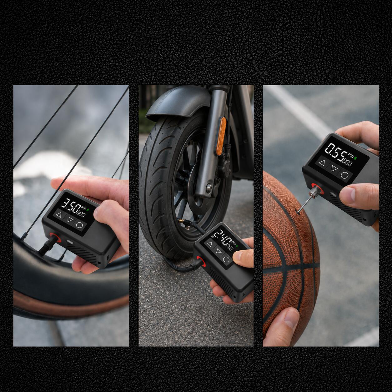AirGo Elektrische Fietspomp - Mini Luchtcompressor 120 PSI - Alle ventielen 4/4