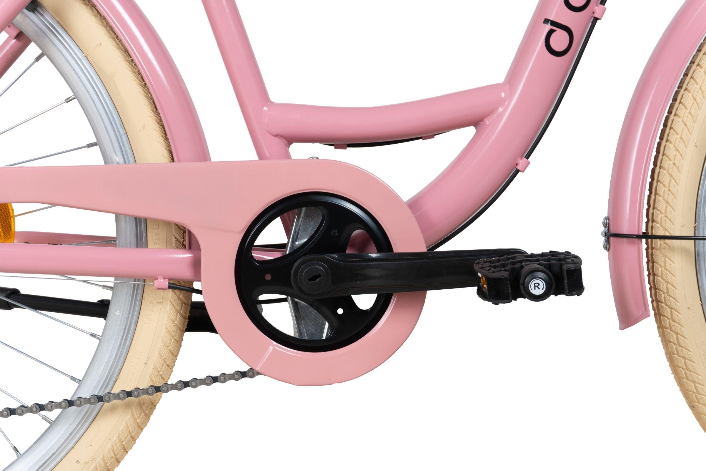Bicicletta donna Davi Ella 26", 7 velocità, 155-180 cm, Rosa/Crema 5/7
