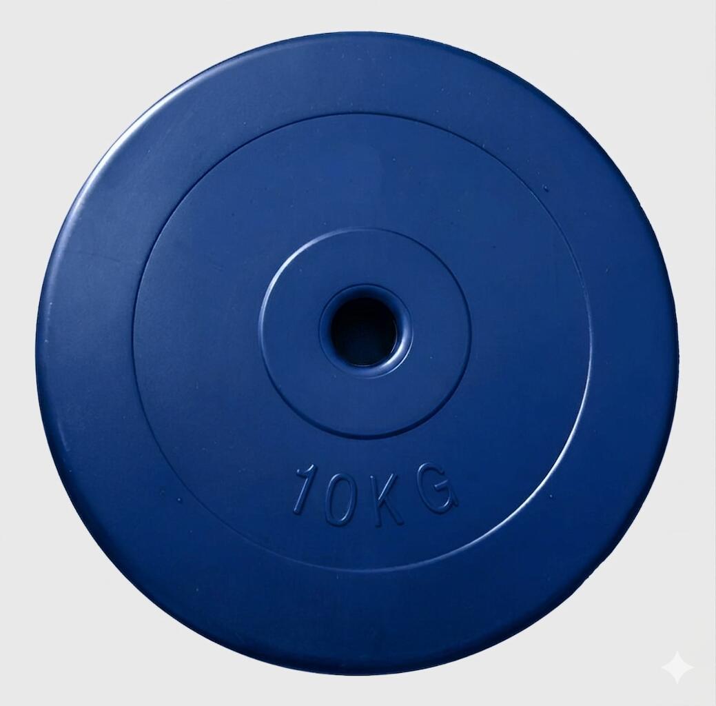 Disco de Pesas 10 kg 28 mm Musculación Fitness con Recubrimiento de Vinilo 2/3